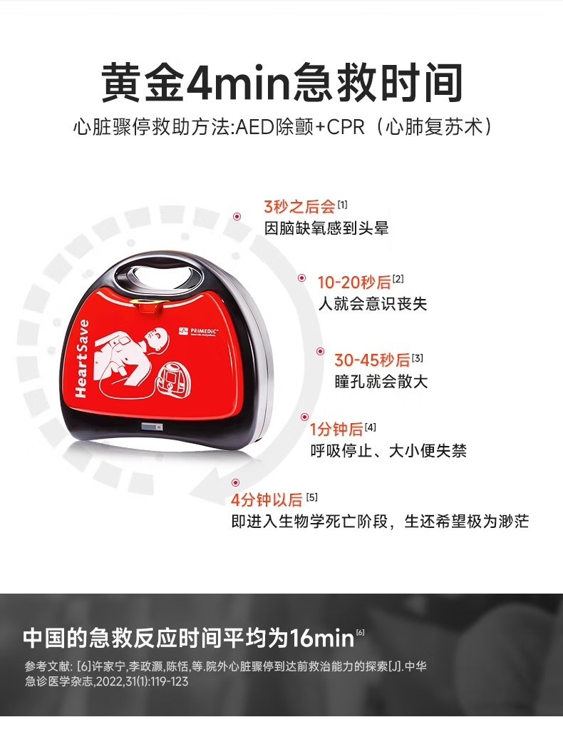 普美康AED半自动体外除颤器HeartSave PAD(M250)便携除颤仪+智能立柜 详情图 8