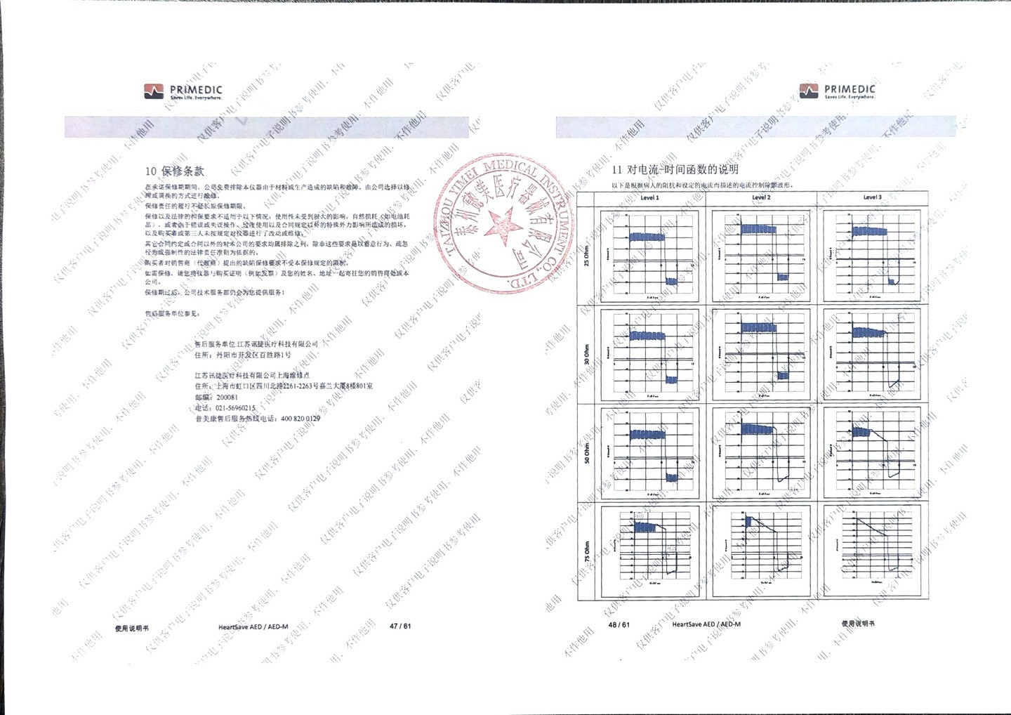普美康AED半自动体外除颤器HeartSave PAD(M250)家/医用除颤仪+壁挂箱 详情图 51
